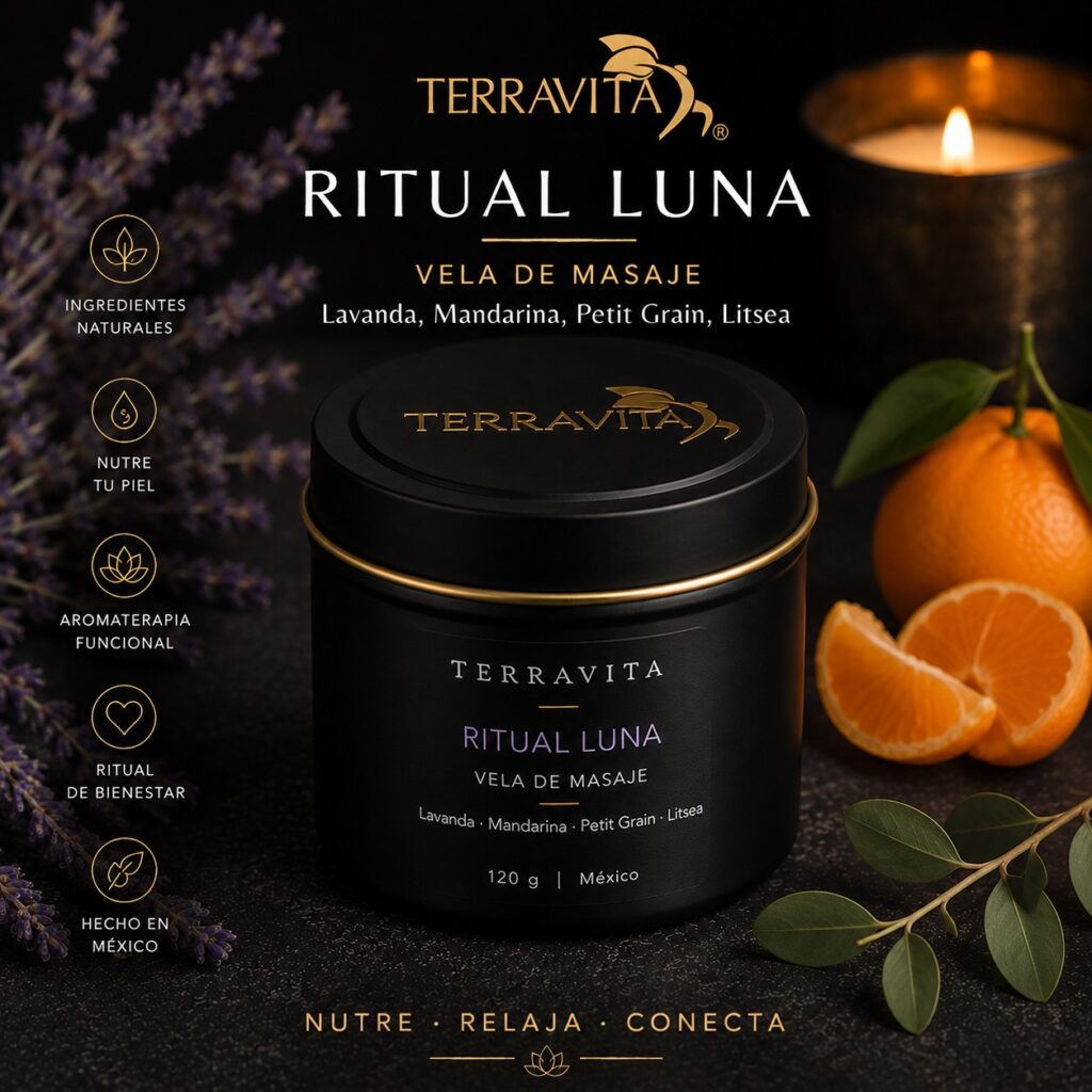 vela de masaje ritual obsidiana naranja, bergamota y canela