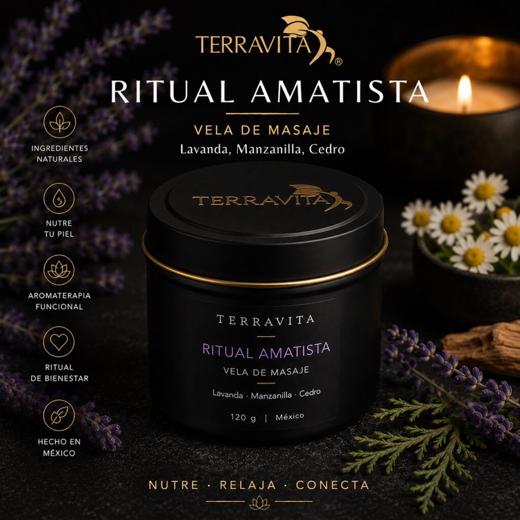 vela de masaje ritual obsidiana naranja, bergamota y canela